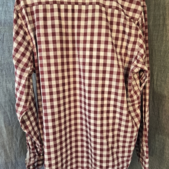 Wrangler Jeans Mens Button Front Flannel Shirt Red Size Large - Picture 5 of 6